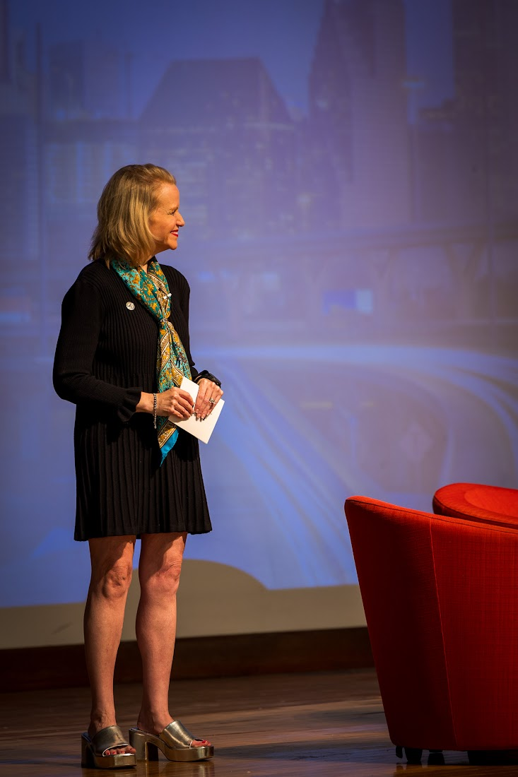 Speaker on stage at 2024 HECW