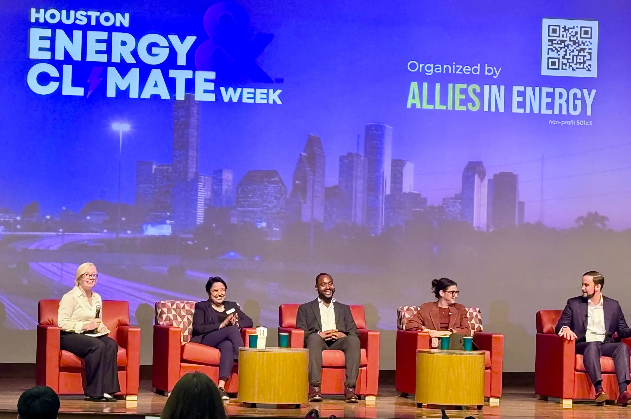 Intersections Panel on stage at 2025 HECW